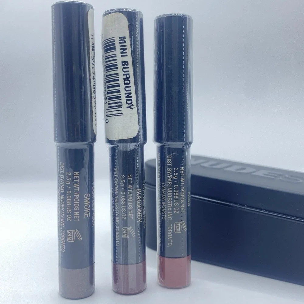 Nudestix Mini Eye Lip Cheek 3pc Pencil Set New